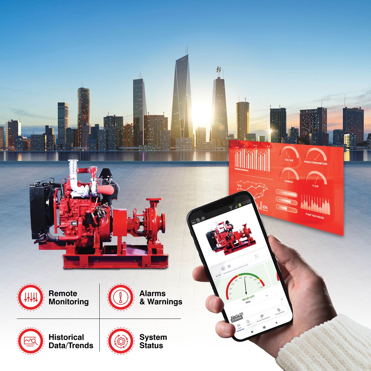 KirloSmart™ Fire: Simplified Firefighting Pumpset Monitoring